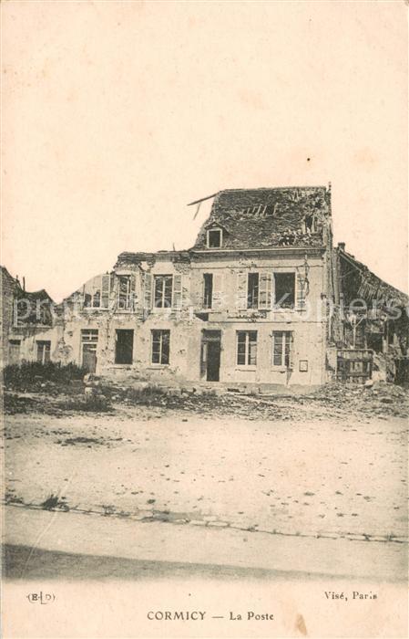 Cormicy La Poste Ruines Grande Guerre Truemmer 1. Weltkrieg