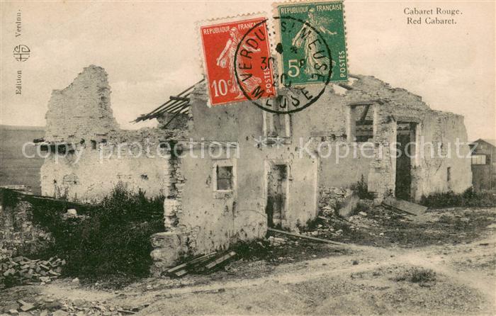 Verdun Meuse Cabaret Rouge détruit Ruines Grande Guerre Truemmer 1. Weltkrieg
