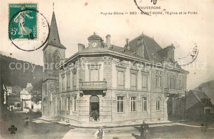 Le Mont-Dore Puy de Dome Eglise et la Poste