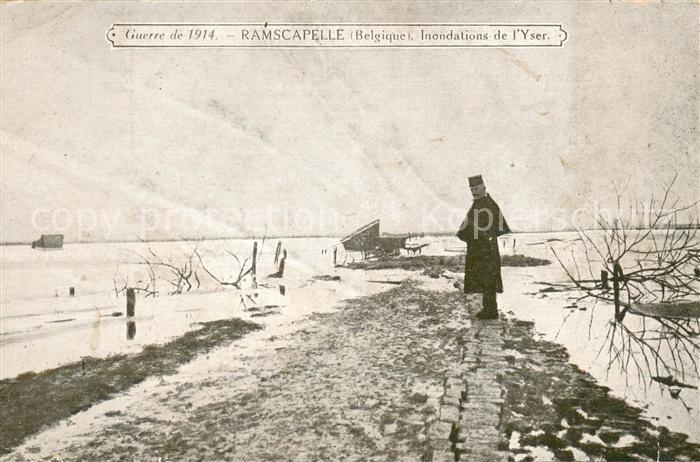 Ramscapelle Inondations de l'Yser Grande Guerre 1914