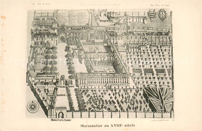 Marmoutier au XVIIIe siècle Dessin Künstlerkarte