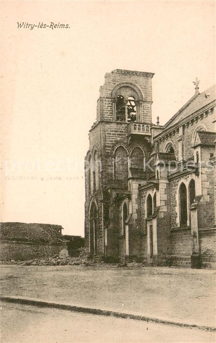 Witry-les-Reims Eglise détruite Ruines Grande Guerre Truemmer 1. Weltkrieg