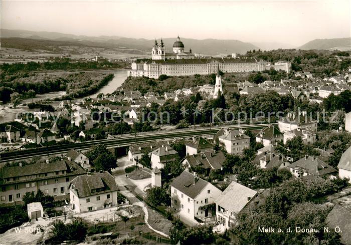 Melk Donau Stadtpanorama mit Stift