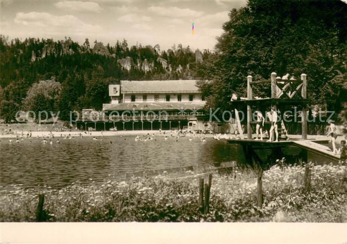 Adrspach Adersbach Adrspasske Skaly koupaliste Hotel Restaurant Badesee