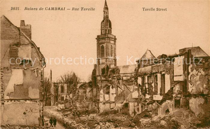 Cambrai Rue Tavelle Ruines Grande Guerre Truemmer 1. Weltkrieg