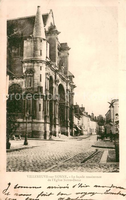Villeneuve-sur-Yonne Facade renaissance de l'Eglise Notre Dame