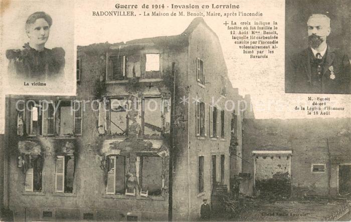 Badonviller Guerre de 1914 Invasion en Lorraine Mai