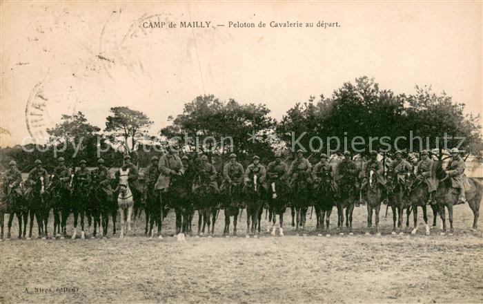 Camp de Mailly Peloton de Cavalerie au départ