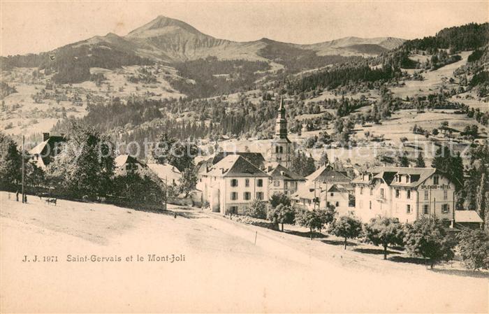 Saint-Gervais-les-Bains Vue Generale et le Mont Joli Alpes