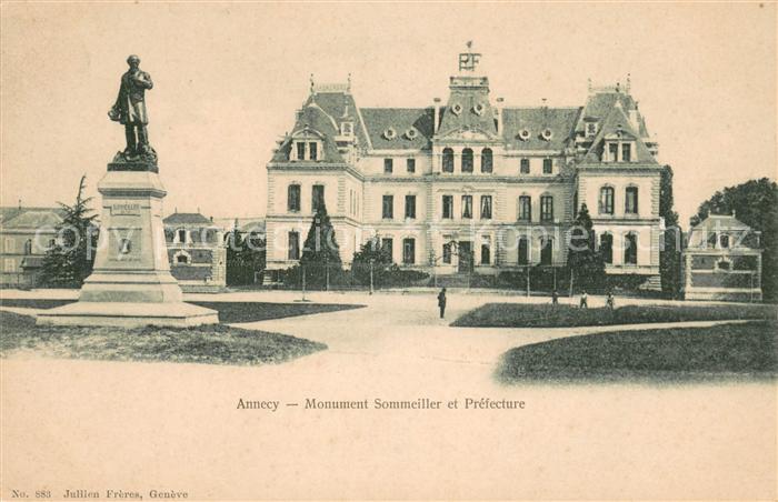 Annecy Haute-Savoie Monument Sommeiller et Prefecture