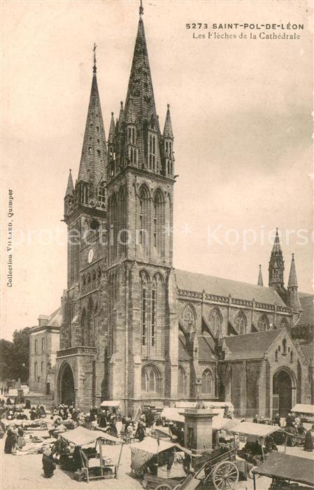 Saint-Pol-de-Leon Les flèches de la Cathedrale