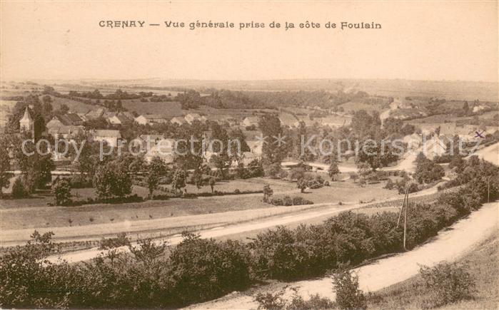 Crenay Foulain Vue Generale prise de la côte de Foulain