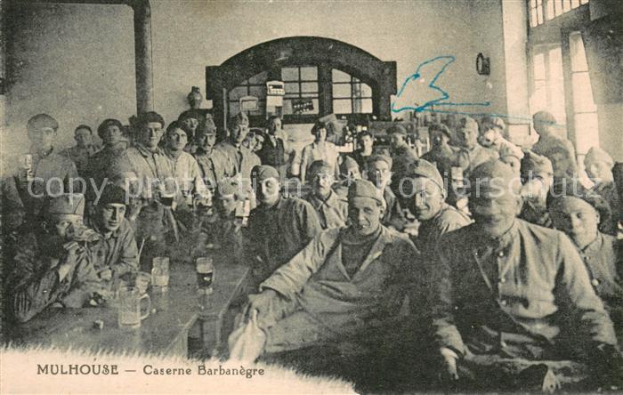 Mulhouse Muehlhausen Caserne Barbanègre Soldats