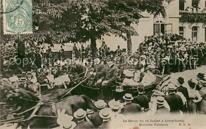 Longchamp Paris La Revue du 14 Juillet Madame Fallières
