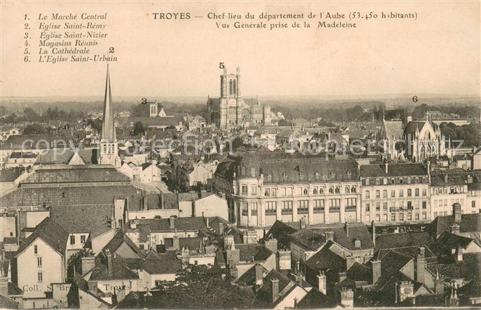 Troyes Aube Vue Generale prise de la Madeleine