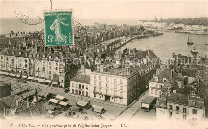 Dieppe 76 Vue Generale prise de l'Eglise Saint Jacques