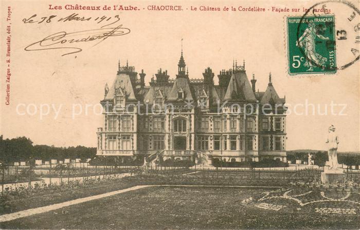 Chaource Chateau de la Cordelière facade sur les jardins