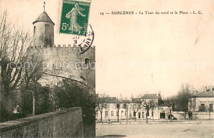 Surgeres Tour du nord et la place