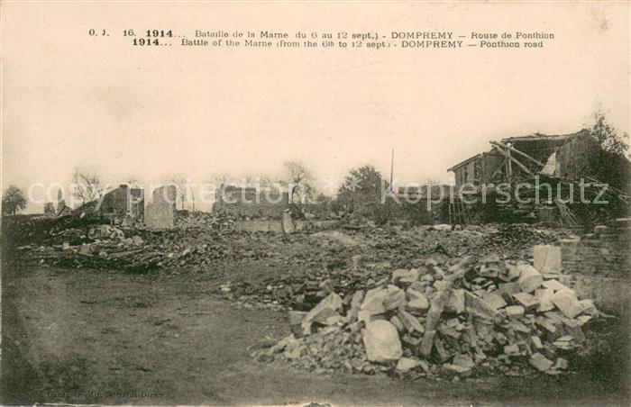 Dompremy Route de Ponthion Grande Guerre 1914 Ba