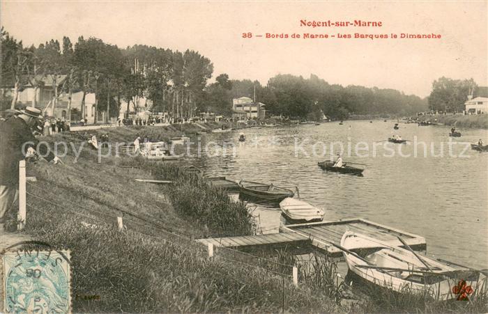 Nogent-sur-Marne Bords de Marne Barques le Dimanche