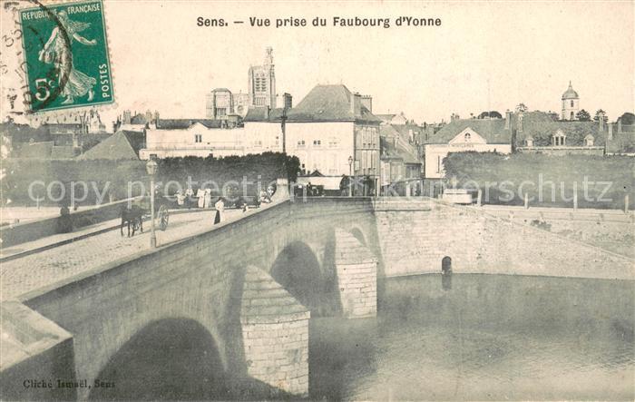 Sens 89 Vue prise du Faubourg d_Yonne