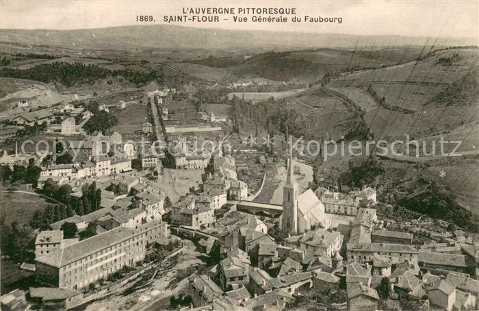 Saint-Flour Cantal Vue aérienne du Faubourg