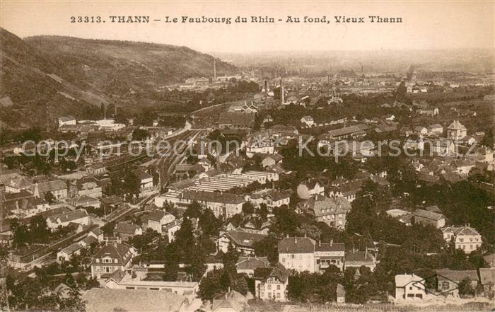 Thann Haut Rhin Elsass Faubourg du Rhin au fond Vieux Thann