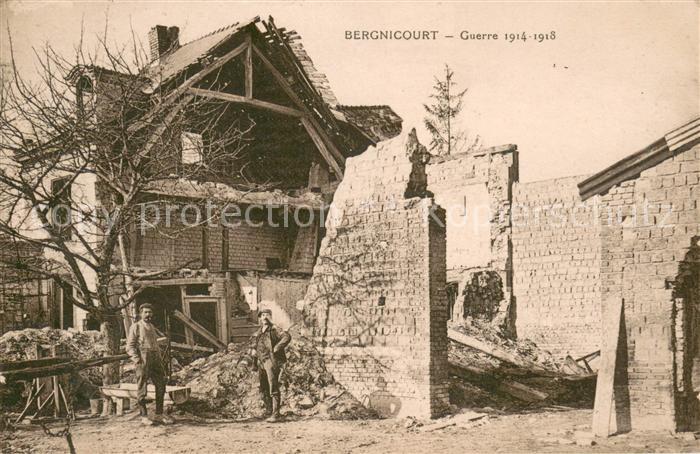 Bergnicourt Guerre 1914-1918 Ruines Grande Guerre Truemmer 1. Weltkrieg