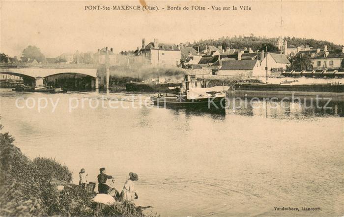Pont-Sainte-Maxence Bords de l'Oise vue sur la ville