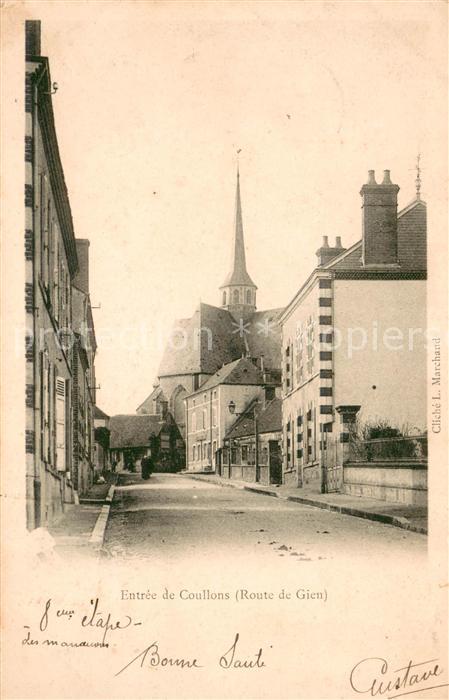 Coullons Entrée de la ville Eglise