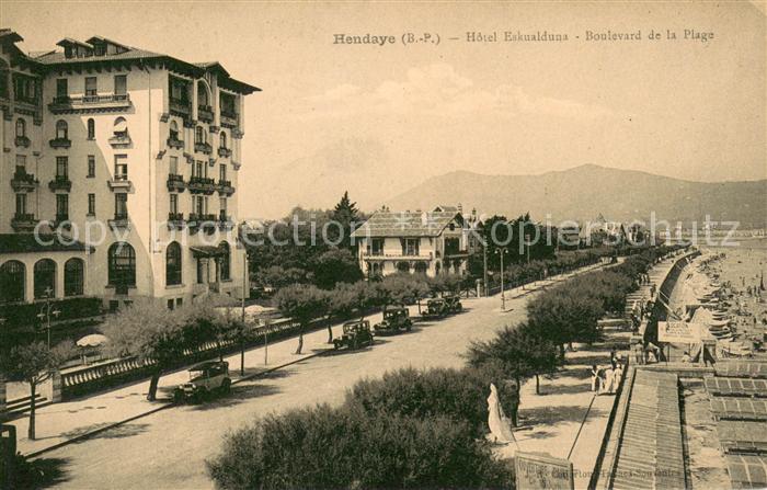 Hendaye Pyrenees Atlantiques Hôtel Eskualduna Boulevard de la Plage