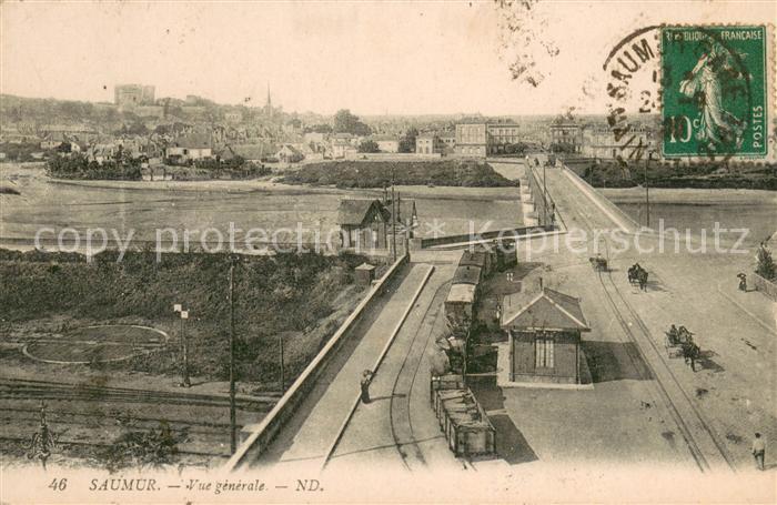 Saumur Vue Generale Pont sur la Loire