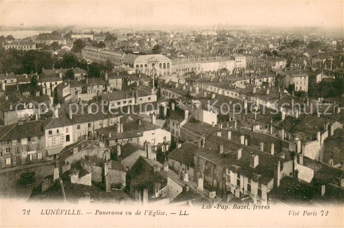 Luneville Panorama vu de l'Eglise