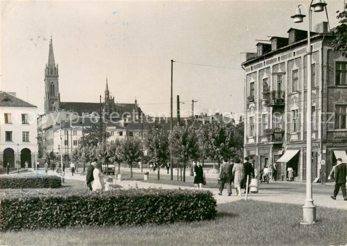 Litzmannstadt Lodz Motiv Innenstadt Blick zur Kirche