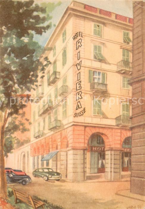 Savona Liguria Hotel Riviera Suisse Kuenstlerkarte