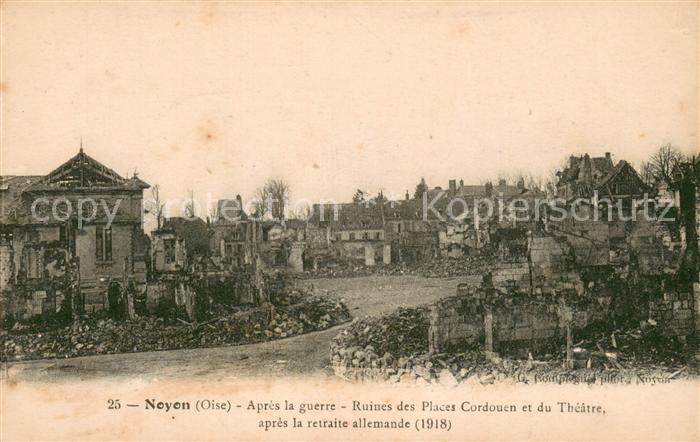 Noyon Oise Ruines des Places Cordouen et du Theatr