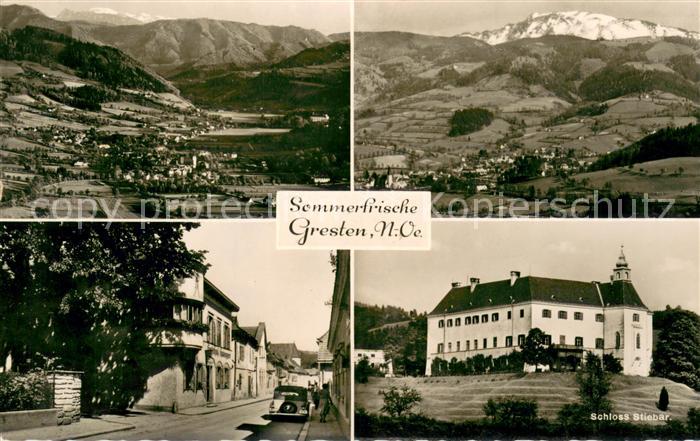 Gresten Panorama Strassenpartie Schloss Stieber