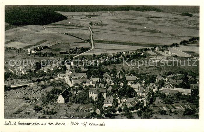 Bodenwerder Fliegeraufnahme mit Blick auf Kemnade
