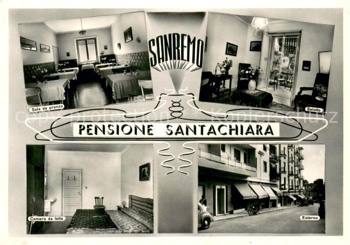 Sanremo Pensione Santachiara Sala da pranzo Salotto Camera de letto Esterno