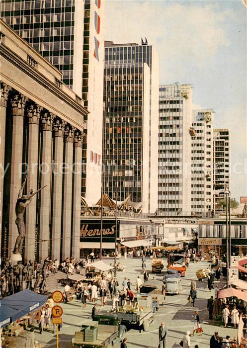 Stockholm Hoetorger med hoghusen