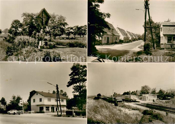 Silberwald Gasthaus Wegekreuz Strassenpartie Eisenbahn