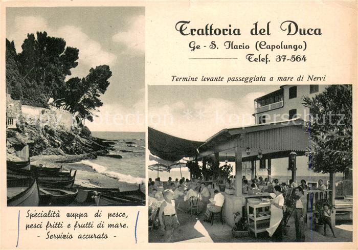 Sant Ilario Genova Trattoria del Duca Veranda sul mare Posizione incantevole