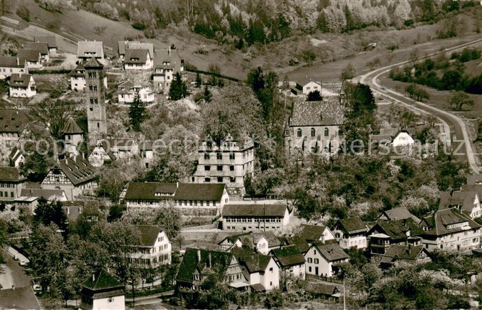 Hirsau Ortsansicht mit Eulenturm Jagdschloss und Klosterkirche