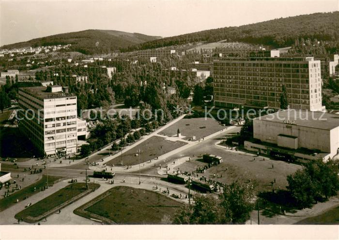 Gottwaldov Tschechien Namesti Prace Obchodni dum hotel Moskva a Velke kino