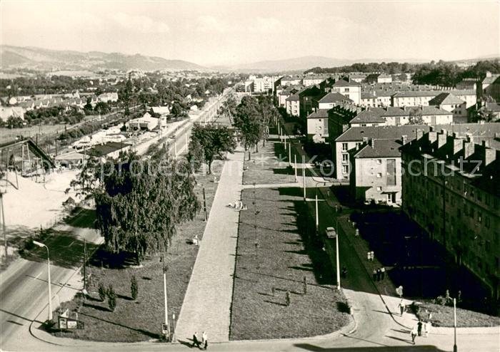 Trinec Osiedle Lyzbice Lewa strona giegnie szosa do Jablonkowa W tyle widoczne s