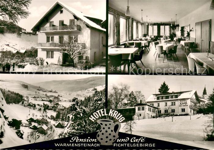 Warmensteinach Cafe Pension Hotel Krug Gaststube Panorama