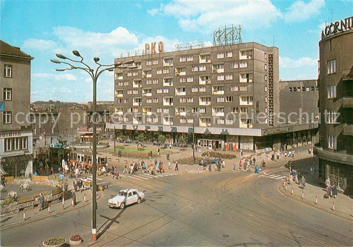 Zabrze Ulica Wolnosci i plac 24 Stycznia