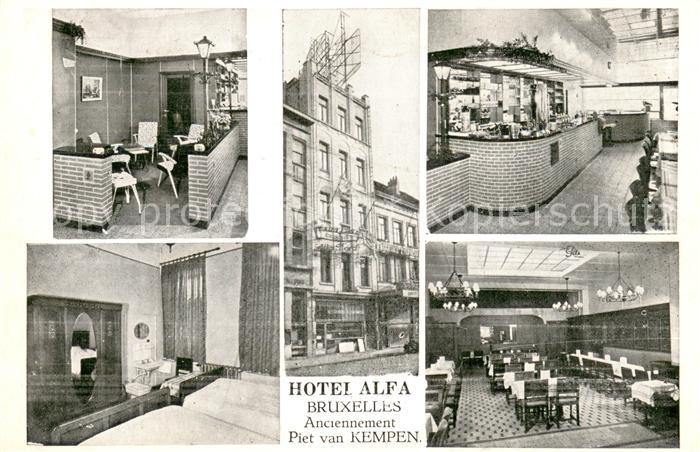Bruxelles Bruessel Hotel Alfa Gaststube Zimmer Bar Speisesaal
