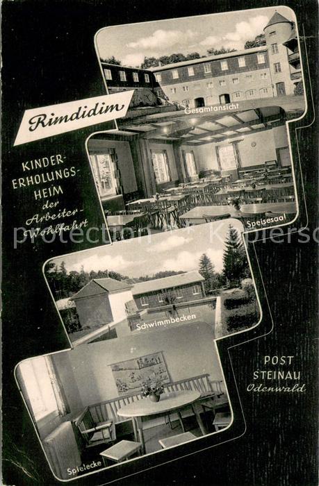 Steinau Odenwald Rimdidim Kindererholungsheim der AWO Speisesaal Schwimmbecken S