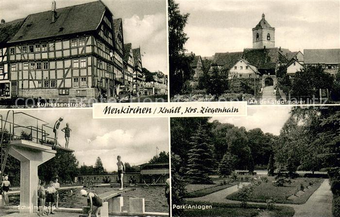 Neukirchen Knuellgebirge Kurhessenstrasse An der Stadtmauer Schwimmbad Park Anla
